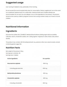 Glucosamine + MSM + Chondroitin 2