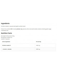 Citrulline 4400 | Citrulline Malate Caps 2