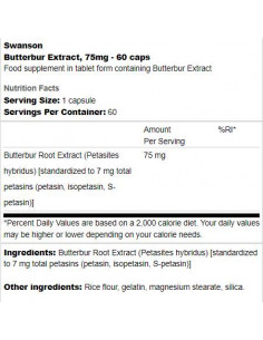 Butterbur Extract 75 mg 2