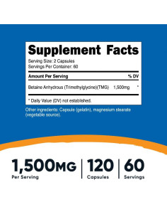 TMG Betaine Anhydrous |Trimethylglycine 1500 mg 2