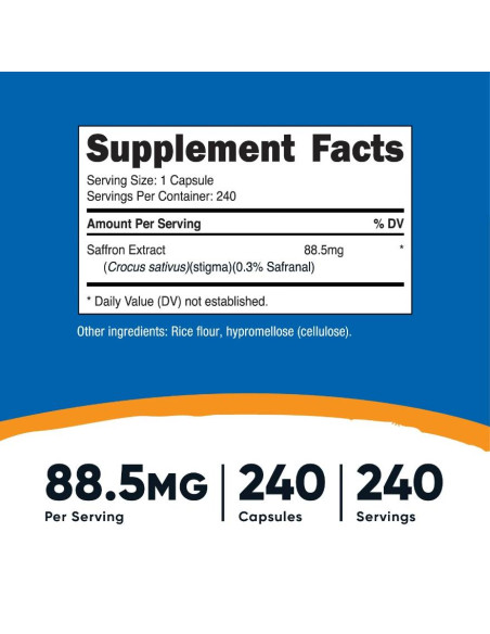 Saffron Extract 88.5 mg