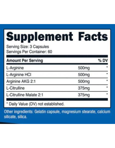 Nitric Oxide Booster Capsules 750 mg