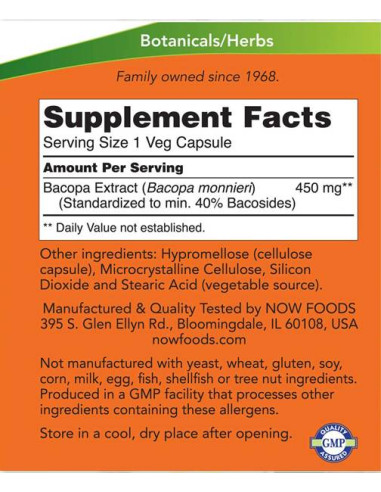 Bacopa Extract 450 mg