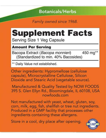 Bacopa Extract 450 mg
