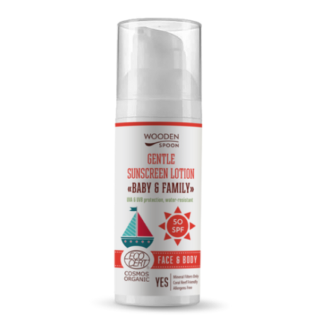 Wooden spoon Baby&Family Био слънцезащитен лосион SPF50 50мл
