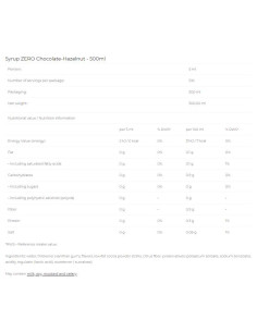 Syrup Zero - Chocolate Hazelnut 2