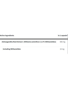 Ashwagandha 666 mg | with 1.5- Withanolides 2