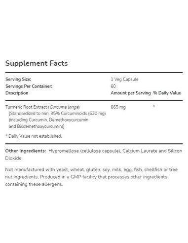 Turmeric Curcumin 665 mg