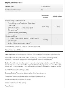Tri-Chromium 500 mcg + Cinnamon 2