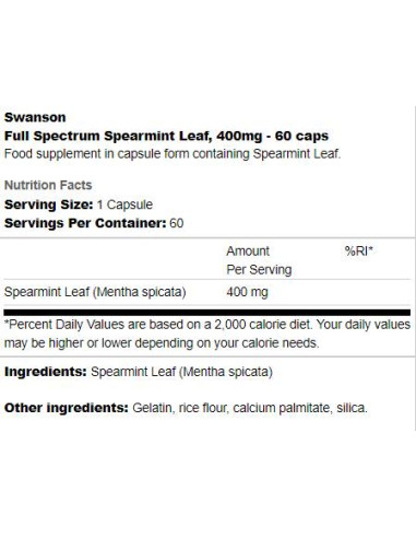 Full Spectrum Spearmint Leaf 400 mg