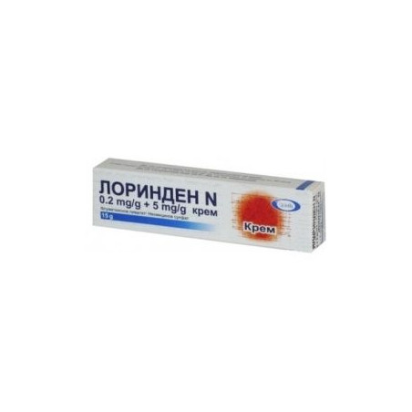 Лоринден N крем 0.2 мг/5 мг/г х 15 г Jelfa Pharmaceutical