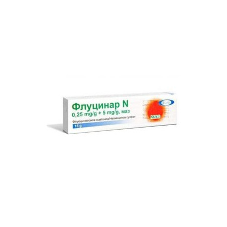 Флуцинар N маз 0.25 мг/5 мг/г х15 г Jelfa Pharmaceutical